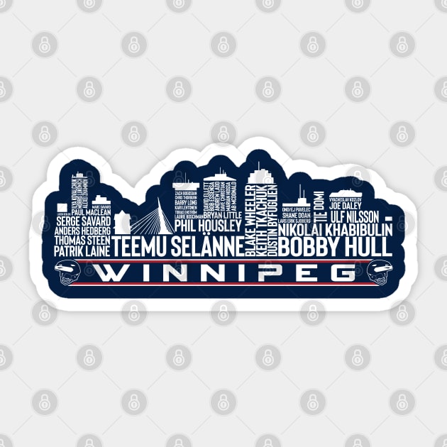 Winnipeg Hockey Team All Time Legends, Winnipeg City Skyline Sticker by Legend Skyline